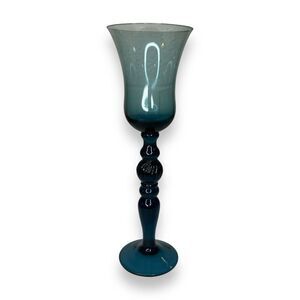 NIB Anthropologie Tall Wine Goblet Blue 10" Decorative Rare Replacement 26780